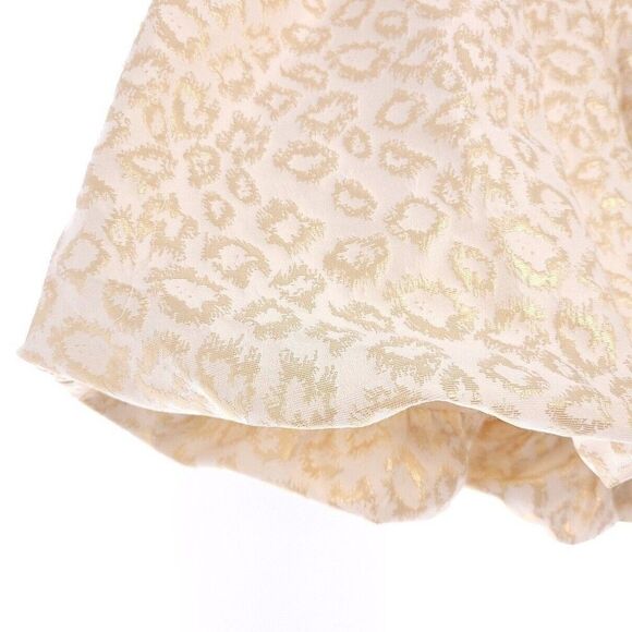 Lilly Pulitzer Leah Animal Print Skirt Gold Dazzle Leopard Jacquard Womens 6 - Picture 4 of 8